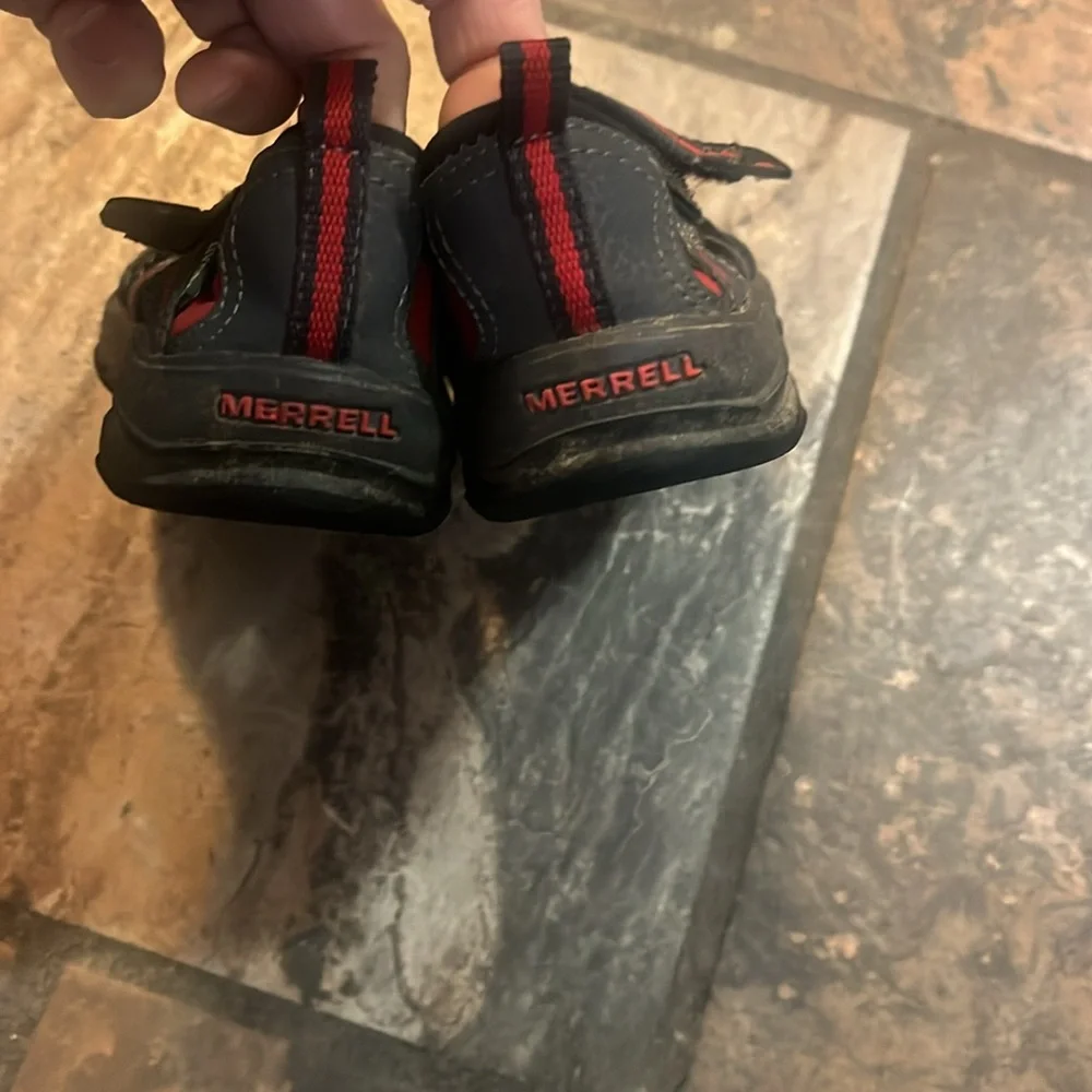 Merrell Kids Black and Red Water Shoes